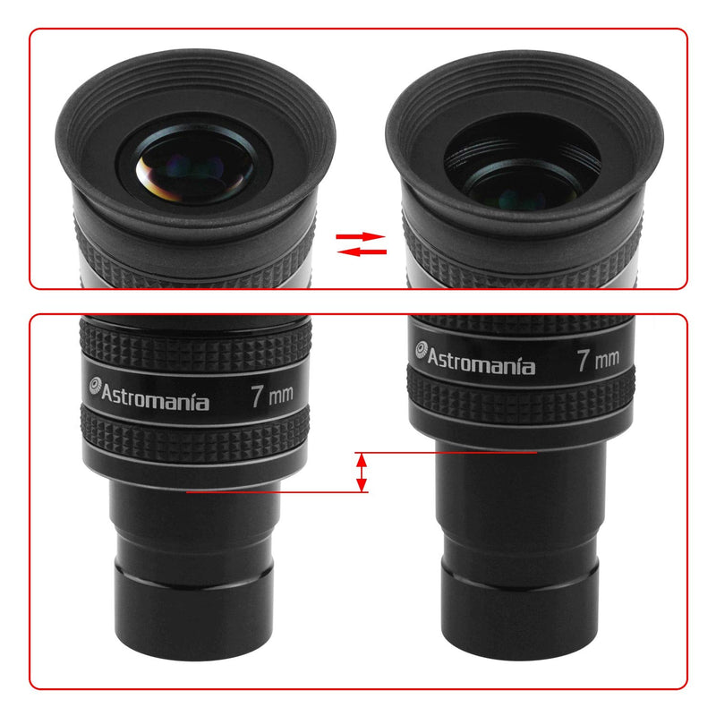 Astromania 1.25" 7mm 58-Degree Planetary Eyepiece for Telescope