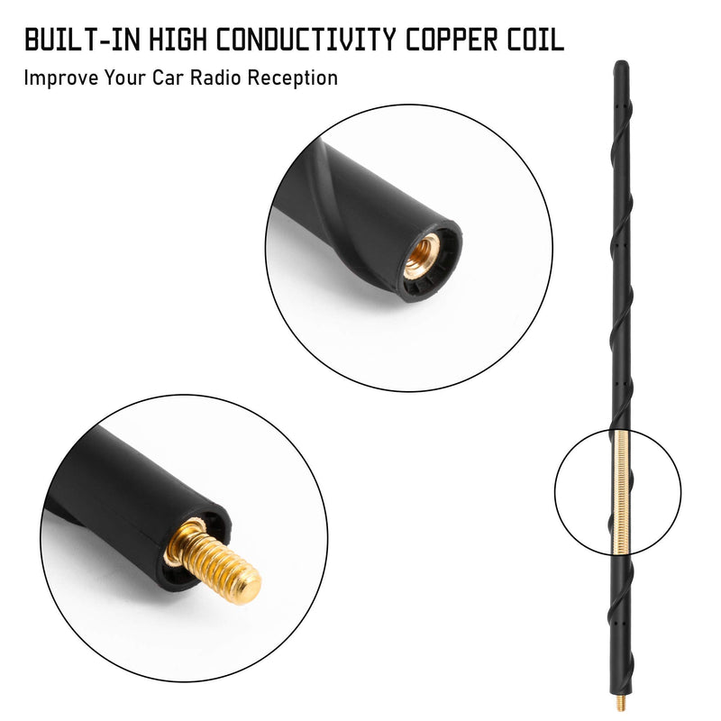 [AUSTRALIA] - KSaAuto 16 Inch Antenna for Toyota Tundra 2000-2022 Toyota Tacoma 1995-2015, Toyota Fj Cruiser 2007-2015, Stubby Car Truck Antenna Toyota Tundra Tacoma Accessories 