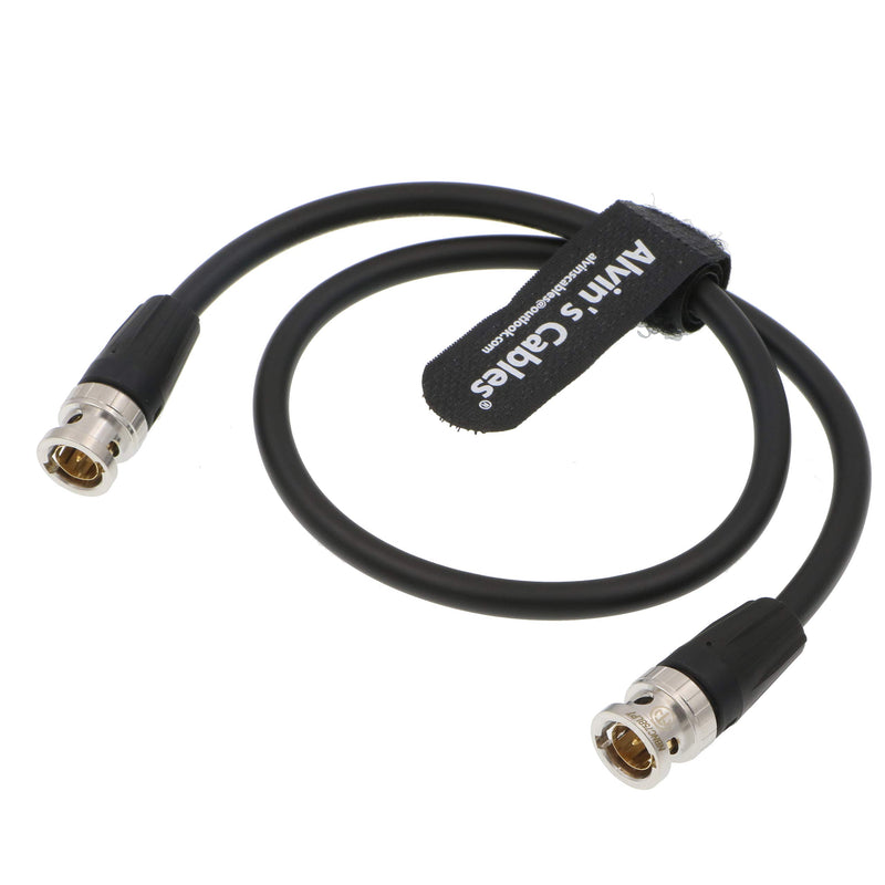 Alvin's Cables 12G HD SDI BNC to BNC Male Video Coaxial Cable for 4K Video Camera 19 Inches Black 50CM