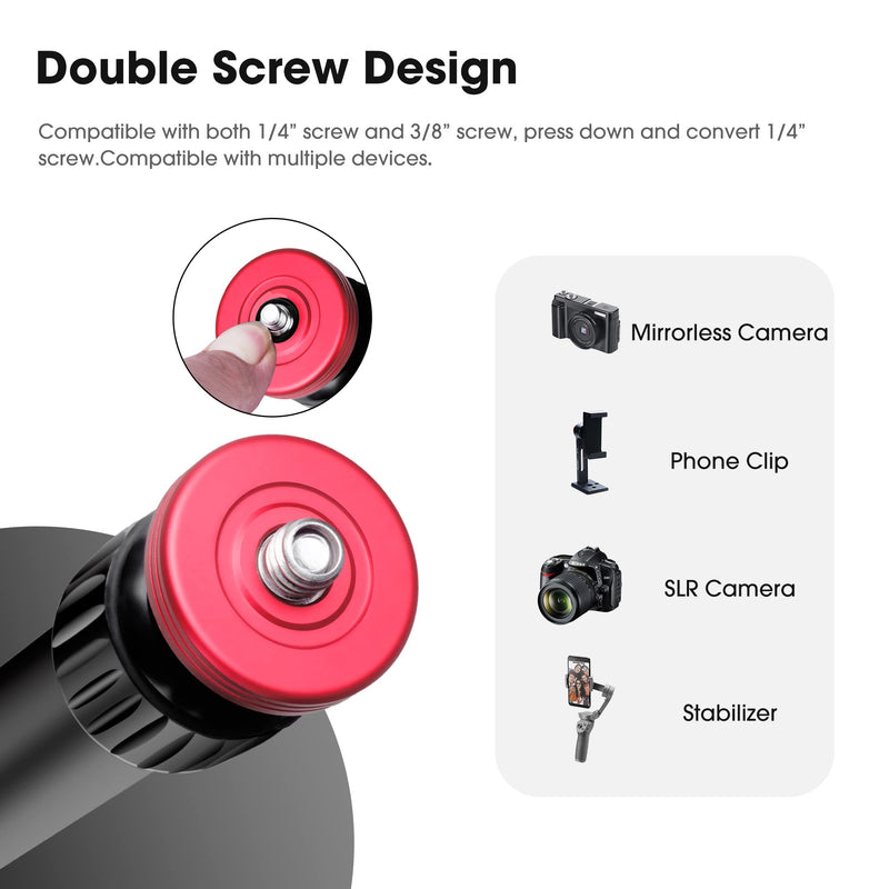 Manbily Gimbal Extension Pole Aluminium Tripod Centre Column Extension Rod 1/4" Thread 2 Section Tube for DJI OSMO Mobile 2 Zhiyun Smooth 4/Q Monopod DSLR Camera Phone Photo Selfies Video Vlog
