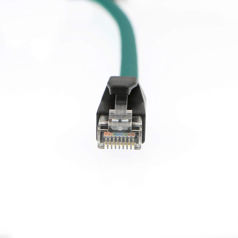 AConnect Gigabit Gognex Industrial Camera M12 8Pin X-Code to RJ45 Double Shielded Industrial Cable High Flexible Waterproof 6.6Ft/2M 2M