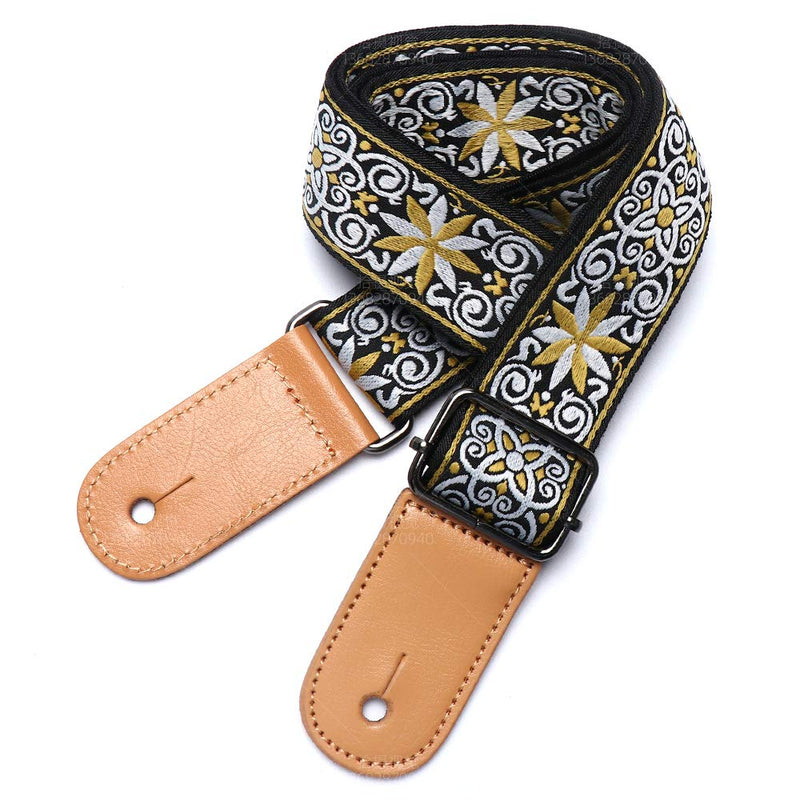 Ukulele Strap, Eyeshot Adjustable Hawaiian Jacquard Woven Ukulele Shoulder Strap, Suitable for Soprano Concert Tenor Baritone String Instruments Jacquard king style