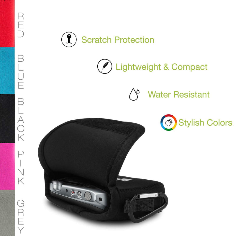 MegaGear MG804 Ultra Light Neoprene Camera Case compatible with Fujifilm FinePix XP140, XP130, XP120, XP90 - Black
