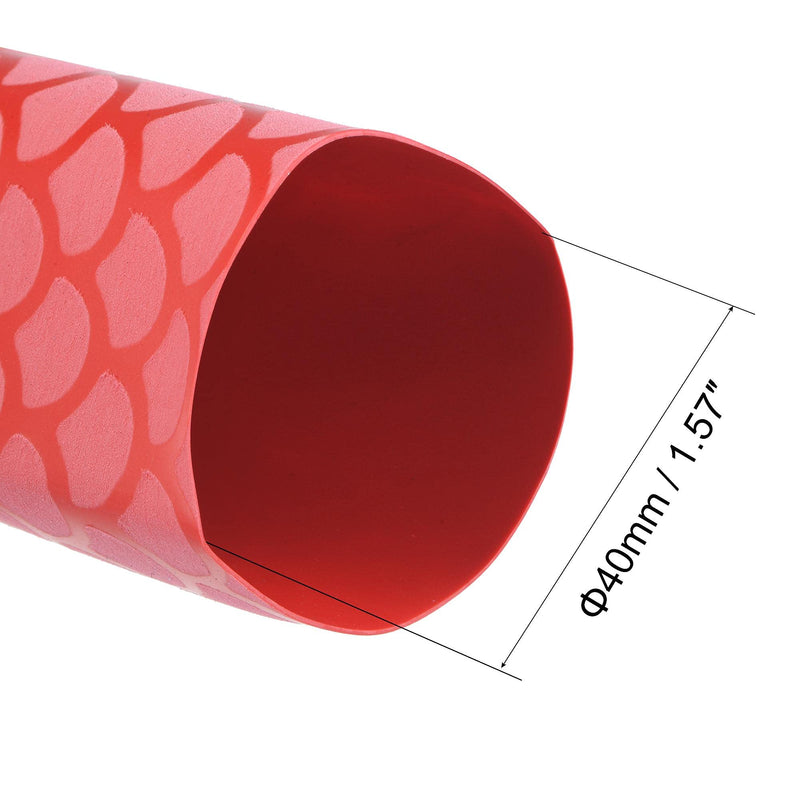 [AUSTRALIA] - uxcell Heat Shrink Wrap Tubing Sleeve for Fishing Rod Grips Handle, 63mm Flat 3.3ft 2:1 Ratio Red 