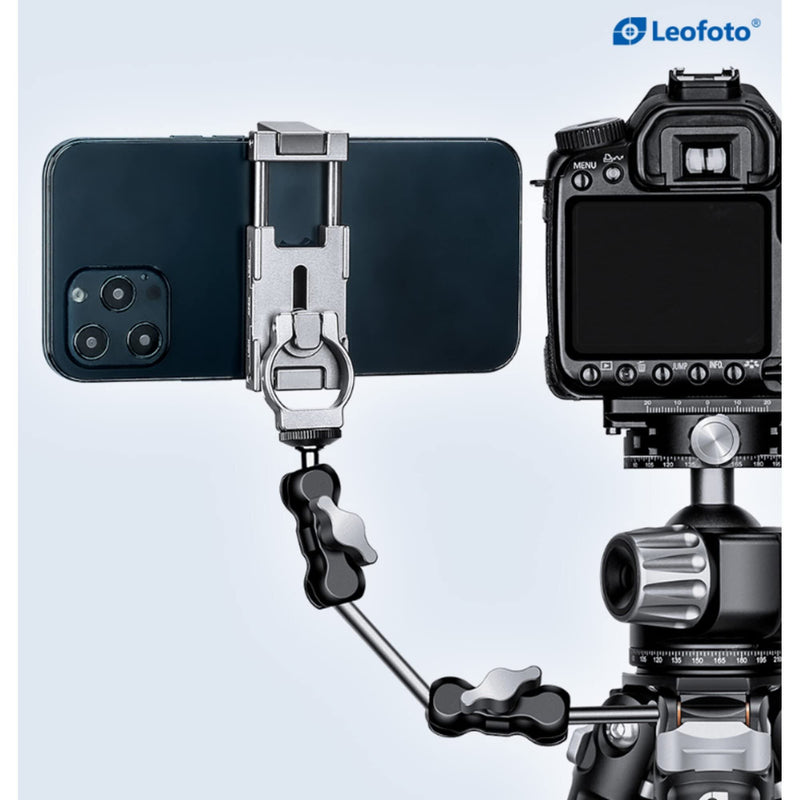 LEOFOTO PC-60 Black Smartphone Mini Lightweight Clamp/Holder/Video/Selfie Stand Arca/RRS Compatible