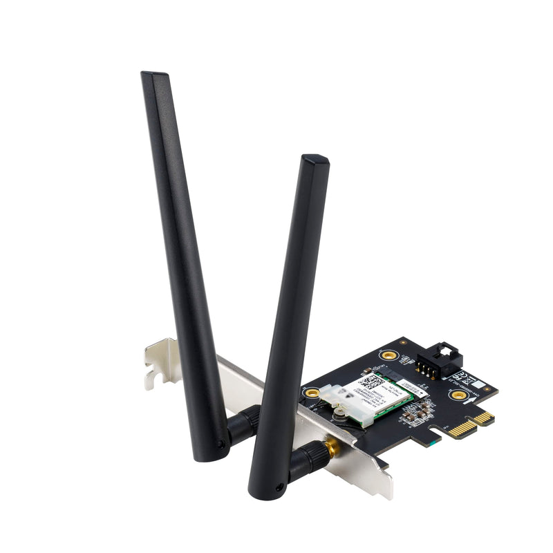 [AUSTRALIA] - ASUS PCE-AXE5400 WiFi6 6E PCI-E Adapter with 2 External Antennas. Supporting 6GHz Band, 160MHz, Bluetooth 5.2, WPA3 Network Security, OFDMA and MU-MIMO AXE5400 | WiFi 6E 