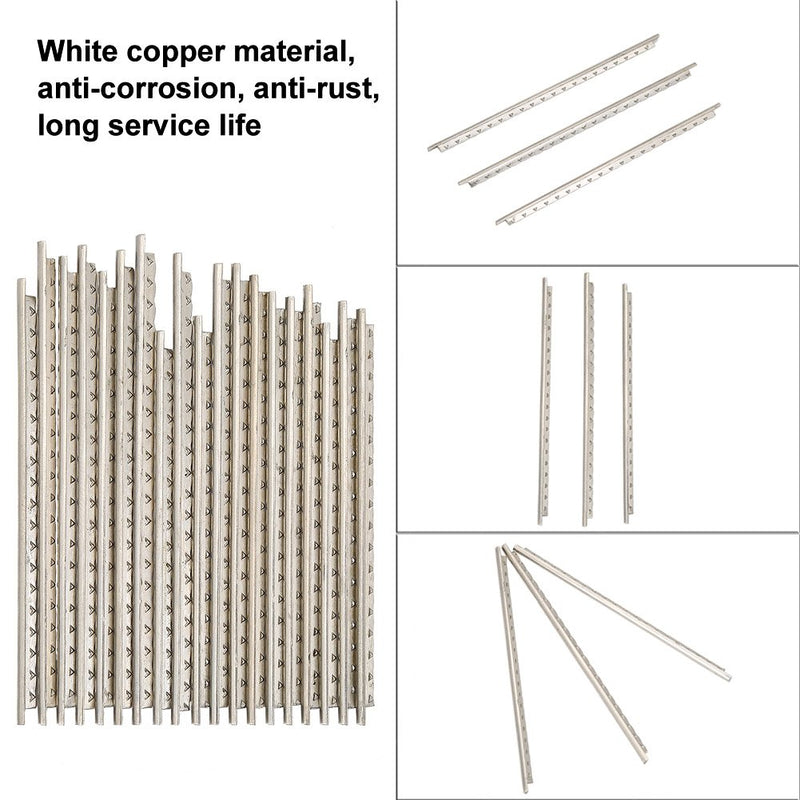 Drfeify White Copper Wire, 19Pcs / Set 2.0mm Durable Fret Wire Guitar Replacement Parts Set for Classic Wooden Guitars