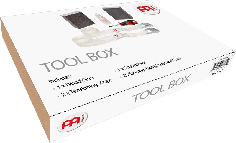 Meinl Make Your Own Cajon Tool Box Kit - Includes Screw Driver, Wood Glue, Tension Straps, and Sanding Pads (MYO-TOOLS)