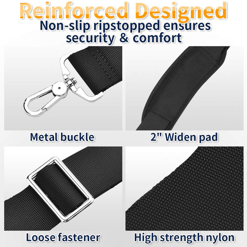 La Gracery Shoulder Strap Replacement Universal Strap for Duffel Laptop Case Gunmetal Hook