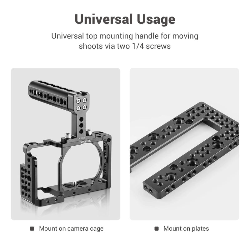 SmallRig Camera Top Handle Cheese Handle Grip with Built-in Shoe Mount for Camera Rig, Camera Cage 1638B