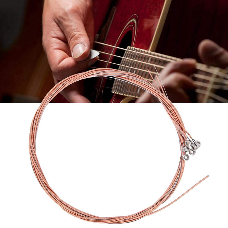 Ichiias Acoustic Guitar String, Individually Packaged Durable and Long Service Life Full Tone Brass Strings, Strong Tightness for Bass Guitar Professionals Beginner