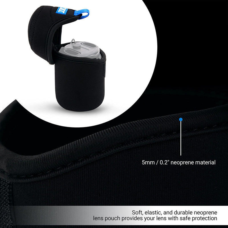 [AUSTRALIA] - Durable Mirrorless Camera Lens Pouch Protective Case Bag Backpack for Canon RF 50mm F1.8 EF-M 15-45mm F3.5-6.3 Sony 24mm F2.8 35mm F1.8 Fuji XF 35mm F2 and Other Lens Below 2.56" X 3.07"(D x L) Medium 