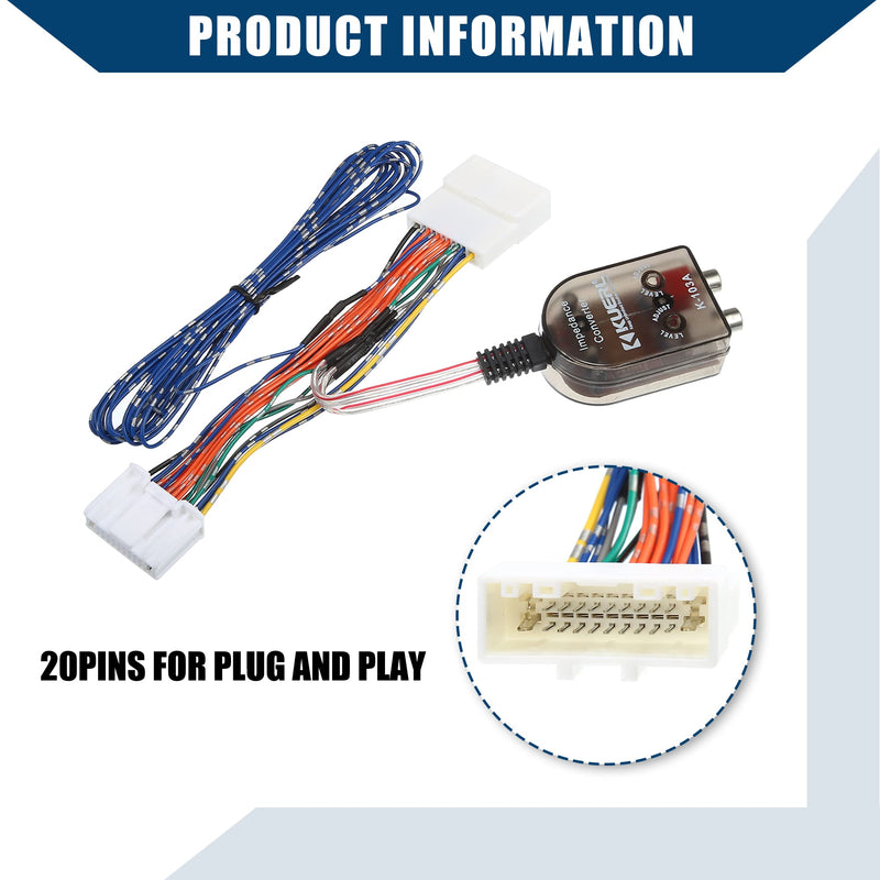 Hihaha Inner/Radio Add a Subwoofer Amplifier Harness for Nissan Altima 2007-2018 for Subaru Forester 2009-2015 / Radio Plug & Play Wiring Harness/Plastic / 1 Pcs/Colorful