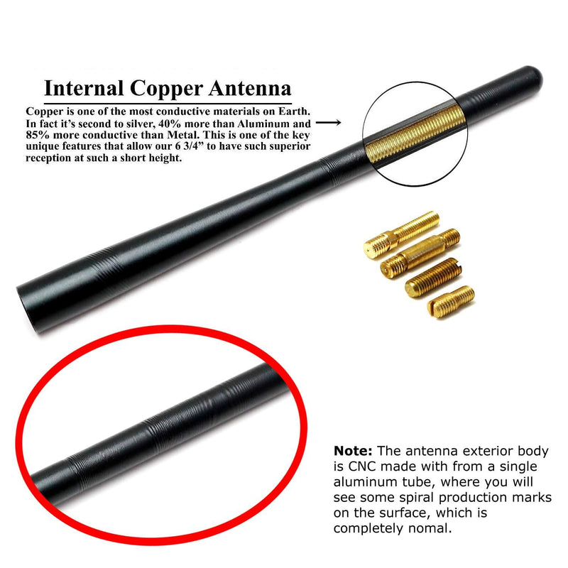 [AUSTRALIA] - iJDMTOY 7-Inch Matte Black Metal Short Radio Antenna Topper Compatible with Chevrolet Silverado GMC Sierra 1500 2500 3500 Colorado Canyon, etc 