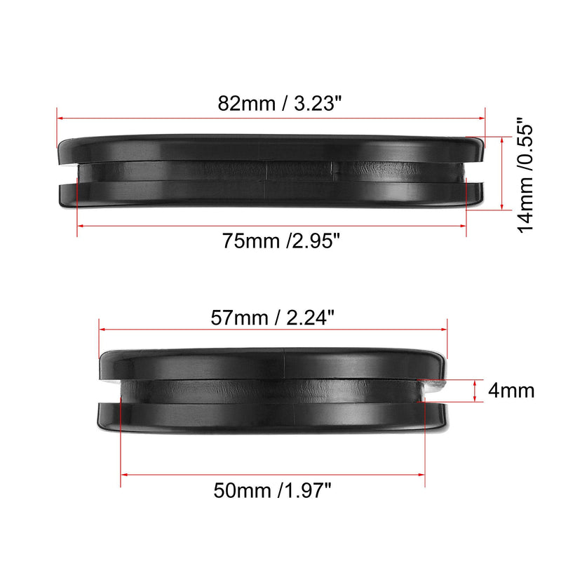 uxcell Rubber Grommet Oval Double-Sided Mount Size 75 x 50 mm for Wire Protection 4pcs 23
