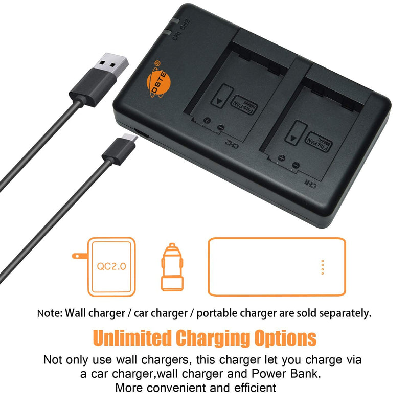 [AUSTRALIA] - DSTE Replacement for 2X DMW-BMB9E BMB9 Battery + Rapid Dual Charger with Micro USB Cable Compatible Panasonic Lumix DMC-FZ40 FZ45 FZ47 FZ48 FZ60 FZ62 FZ70 FZ72 FZ80 FZ100 FZ150 as BP-DC9 