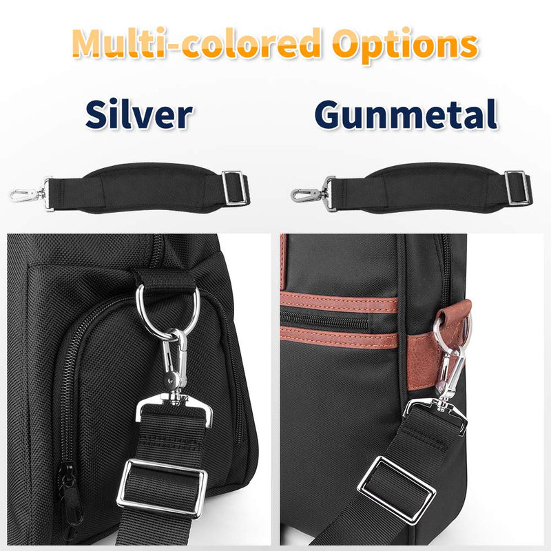 La Gracery Shoulder Strap Replacement Universal Strap for Duffel Laptop Case Gunmetal Hook