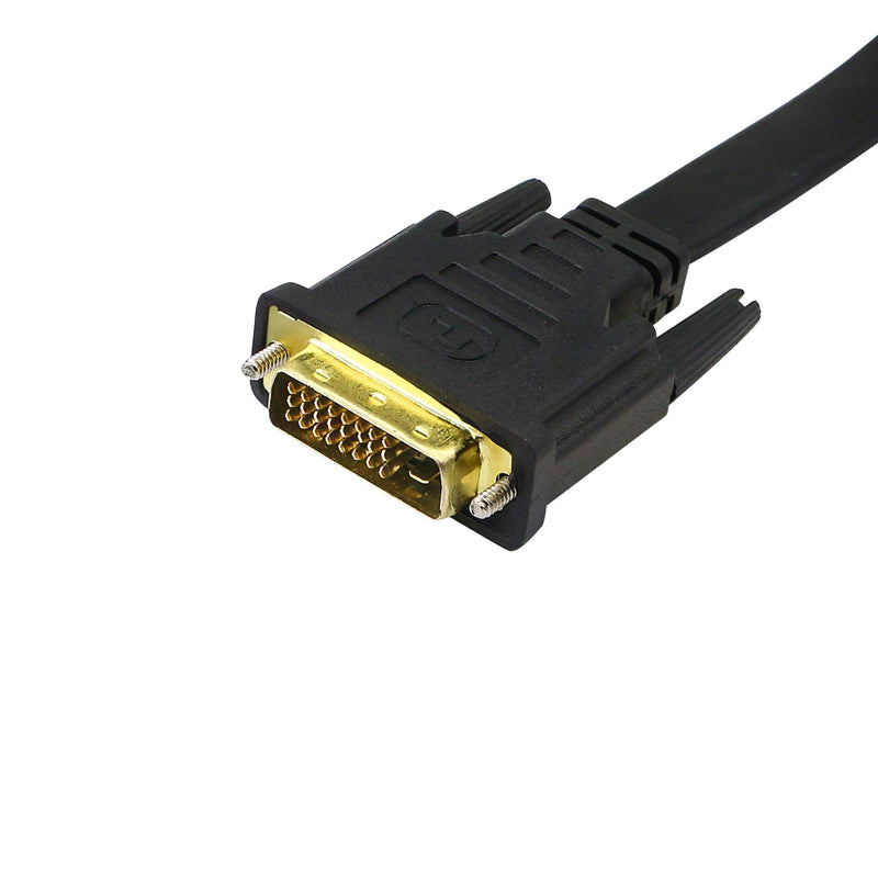 CERRXIAN 1FT Flat Slim High Speed Bi-Directional DVI (24+1) Male to HDMI Male Adapter Cable