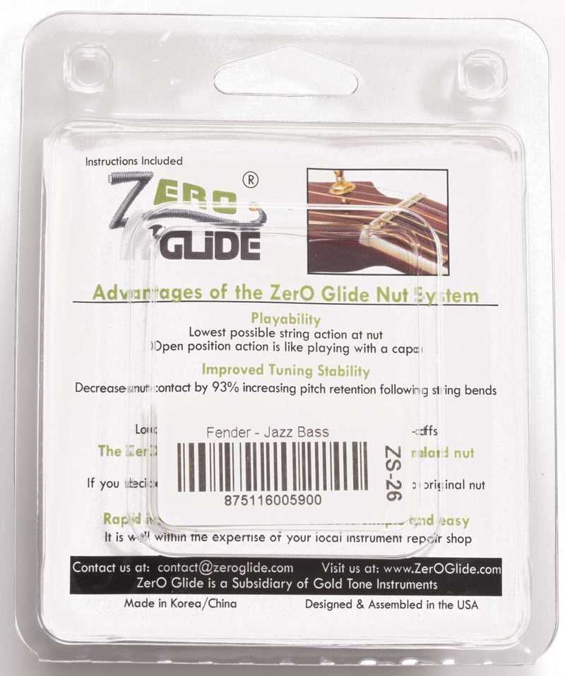 Zero Glide ZS-26F Slotted nut replacement system for Fender J-Bass