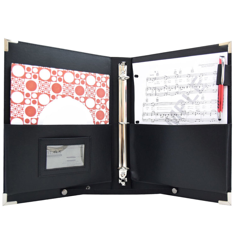 MSP Professional (9.5" x 12.5") 3 Rings Music Choral Folder w/ Handle & Detachable Strap- MSP-210 3 Rings Music Folder