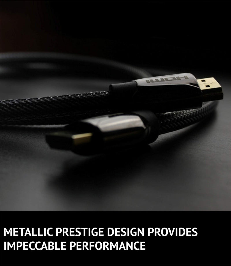 JAVEX [2 Pack] Pure Copper HDMI Cable, Metal Connector, Nylon Braided Protection, 4K@60Hz 18Gpbs, 1.8M(6FT)+ 3M(10FT) 6FT+10FT Braided