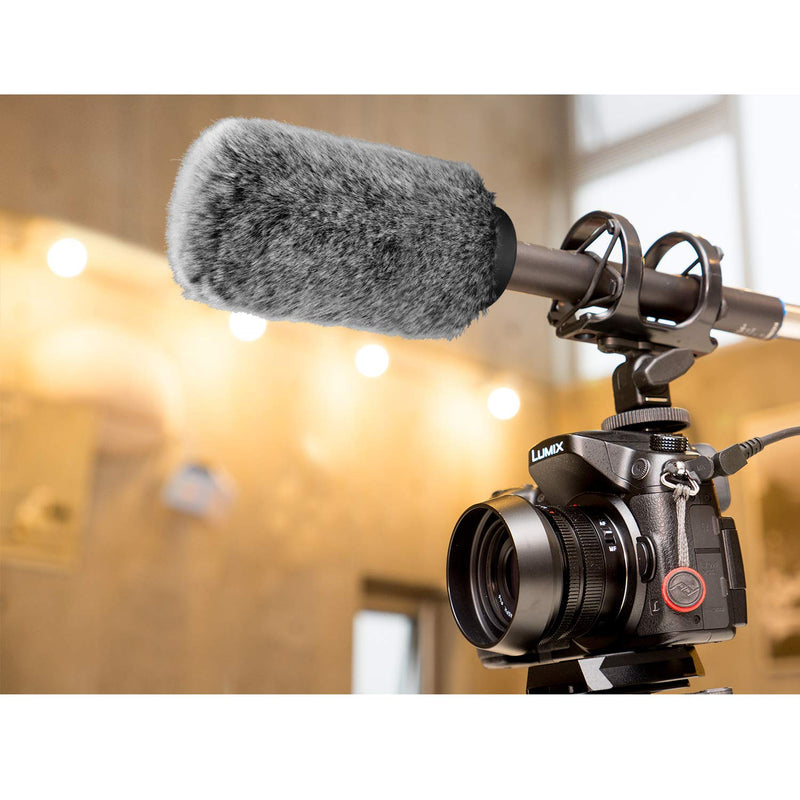 NTG4+ Microphone Windmuff - Windscreen/WindShield for Rode NTG4+ Shotgun Mic and Microphones with Maximum Slot Length of 160mm (6.3") and Diameter of 18-24mm by YOUSHARES (Black White)