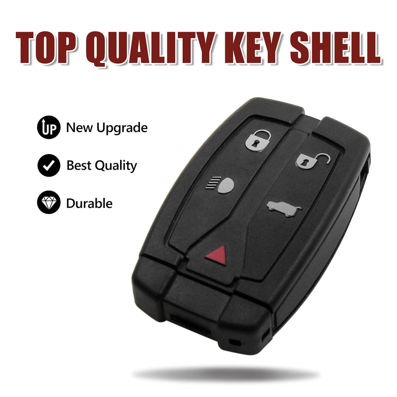 uxcell New 5 Buttons Uncut Insert Key Fob Remote Control Case Shell Replacement 3043A-TX9 for Land Rover Freelander Discovery 2