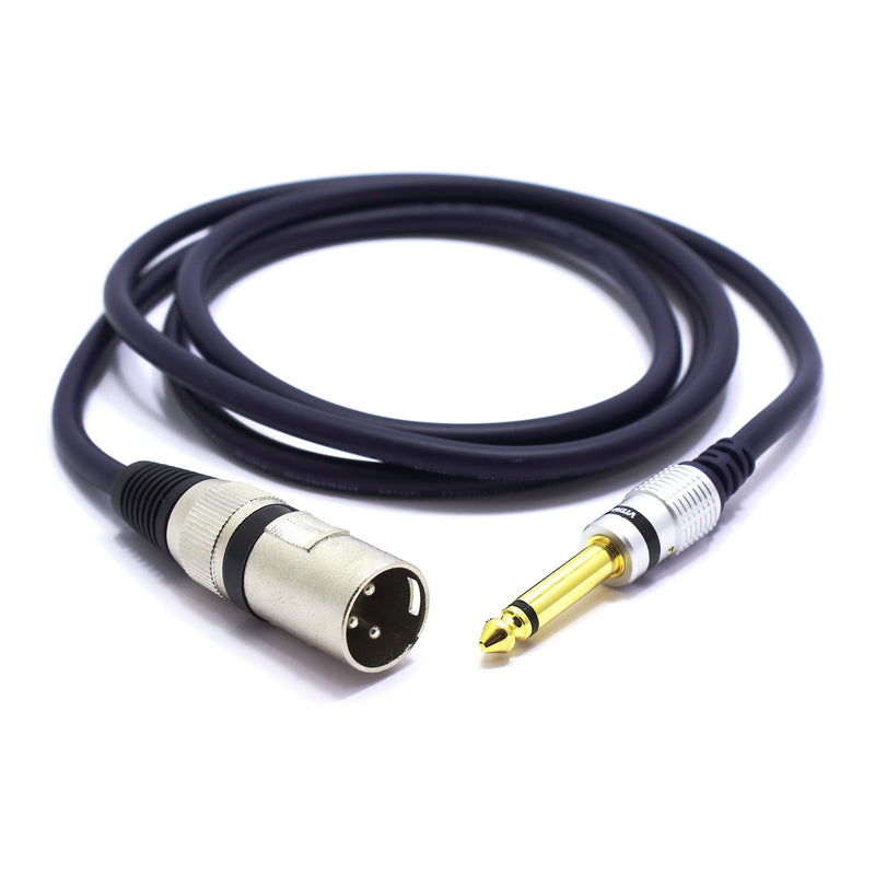 XLR Male to Jack 6.35 Mono 3m Cable Vitalco 3 PIN Microphone to TS 1/4 Inch Lead