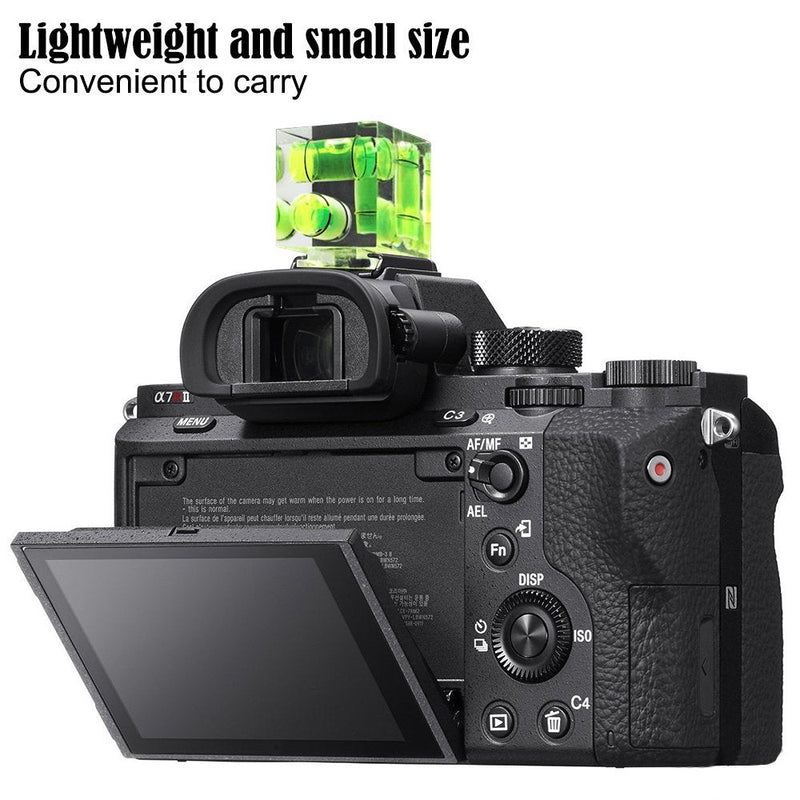 SENHAI Triple 3 Axis Hot Shoe Bubble Spirit Level Compatible Compatible for Canon Nikon Pentax DSLR Camera (2 Pack)