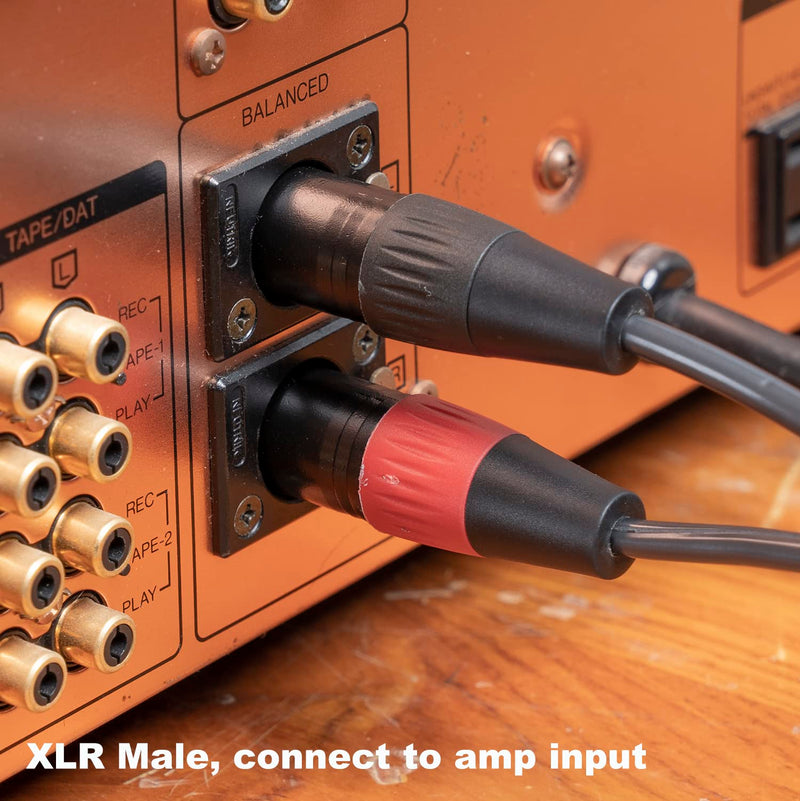 [AUSTRALIA] - SZLliyxs RCA to XLR Cable,5 Feet Dual RCA Male to Dual XLR Male Cable, 1.5M 2 RCA Male to 2 XLR Male HiFi Audio Cable, 4N OFC Wire, for Amplifier Mixer Microphone 2 XLR Male to Dual 2 RCA 5FT 