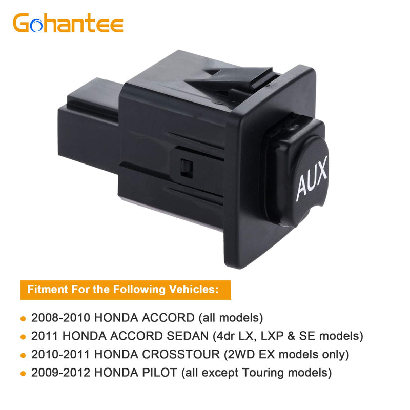 [AUSTRALIA] - gohantee Auxiliary Input Jack Accord Aux Port for Honda Accord CROSSTOUR Pilot Auxiliary Input Jack Assembly 39112-TA0-A01 