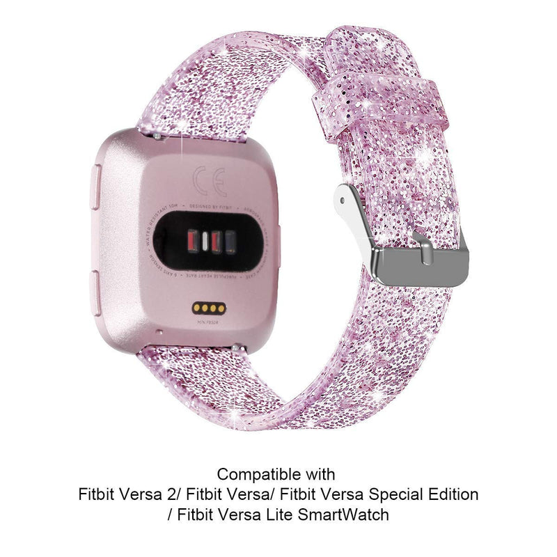 Maxjoy Compatible with Fitbit Versa 2 Bands, Versa Silicone Band Women Waterproof Sweat Resistant Replacement Strap with Metal Buckle Compatible with Fitbit Versa/Versa 2/Versa Lite/Versa SE