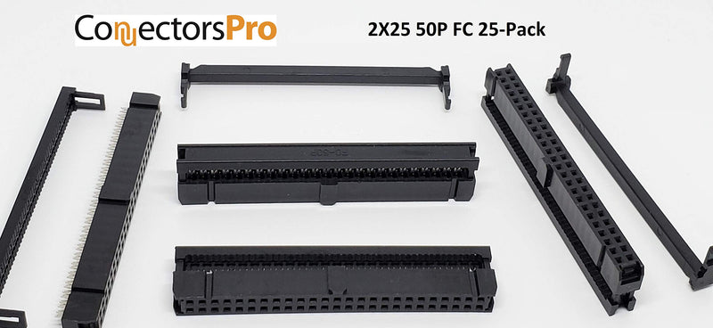 PC Accessories - Connectors Pro 25-Pack 2X20 40P 2.54mm 0.1" Pitch Dual Rows IDC Sockets for Standard Flat Ribbon Cable, 40 Pins FC Female Connector