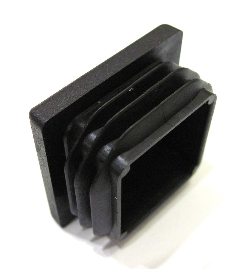 16pcs Pack: 1 1/4 Inch Square Black Plastic End Cap (for Hole Side Size from 1 to 1 3/16, Including 1 1/8 inches), Furniture Finishing Plug 16