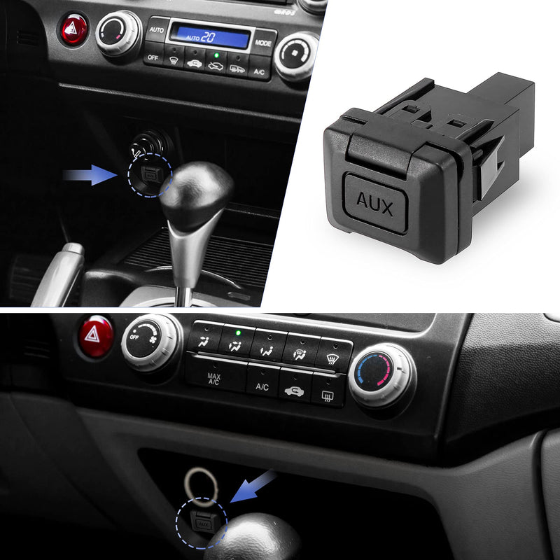 [AUSTRALIA] - X AUTOHAUX 39112-SNA-A01 for Honda Civic 2006-2011 for Honda CRV 2009-2011 Auxiliary Aux Stereo Adaptor Audio Input Jack Radio Car Repair Parts 