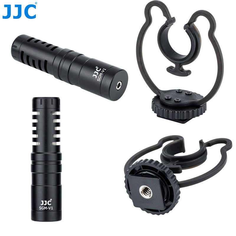 [AUSTRALIA] - JJC SGM-V1 Shotgun Video Microphone, Cardioid Microphone Condenser Mic Vdeomicro w/Shock Mount, Furry Foam Windscreen, Electret Condenser, 3.5mm TRS TRRS Cable, for Andoid Phone DSLR Camcorder 