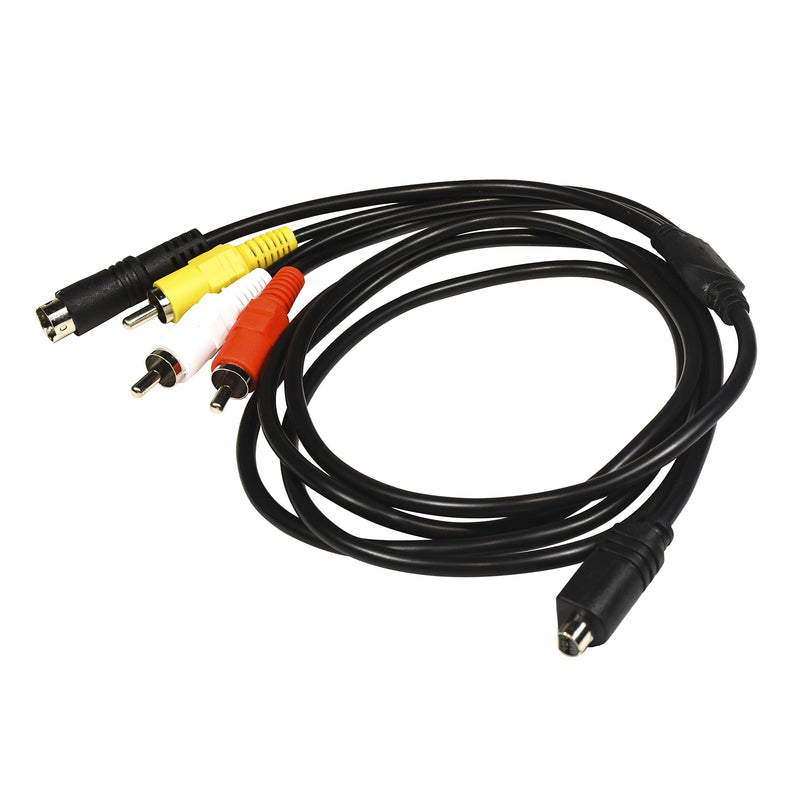 HQRP AV Audio Video Cable Cord Compatible with Sony Handycam VMC-15FS DCR-HC28 DCR-HC38 DCR-HC48 DCR-HC52 HDR-CX7 HDR-FX7 HDR-HC5 HDR-HC7 DCR-HC62 DCR-HC96 DCR-SR200 DCR-SR200C Camcorder