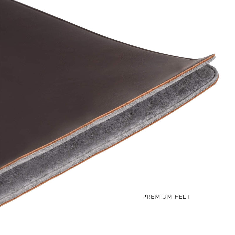 Comfyable Slim Laptop Sleeve 16 Inch Compatible for MacBook Pro 16-in 2021 M1 Pro/Max A2485, Faux Leather Protective Computer Cover 16in Case for Mac, Dark Coffee For 16" MacBook Pro 2021