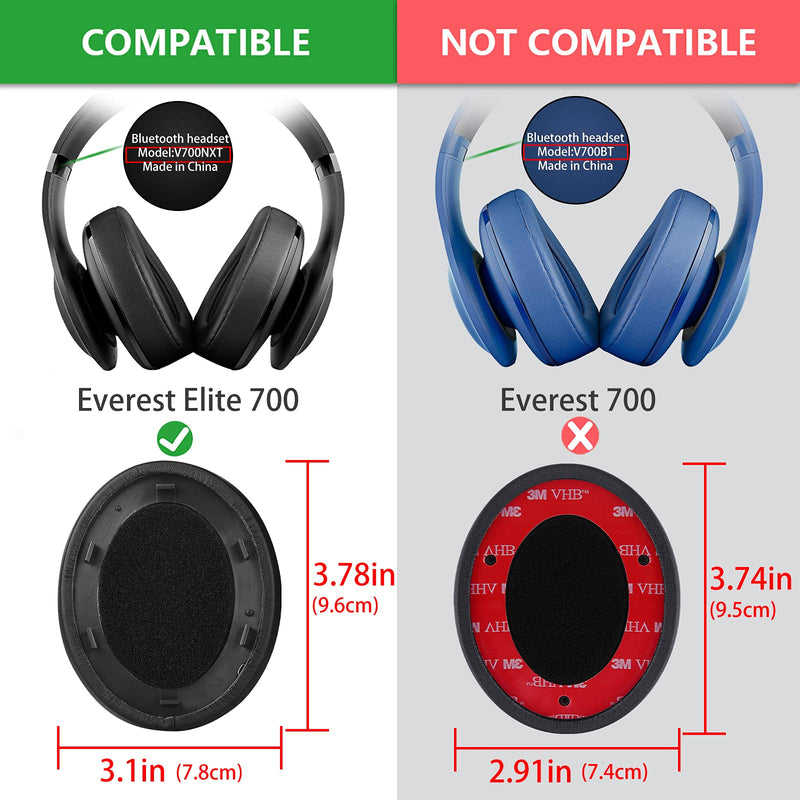 [AUSTRALIA] - Geekria Elite Sheepskin Replacement Ear Pads for JBL Everest Elite 700, V700NXT Headphones Earpads, Headset Ear Cushion Repair Parts (Black) 