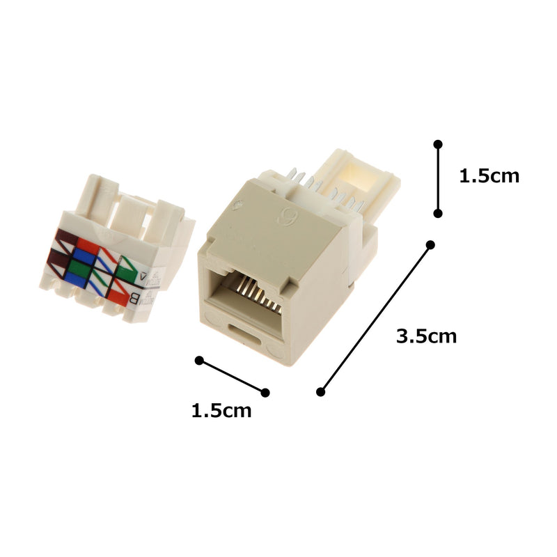 Panduit CJ688TPEI Category-6 8-Wire TP-Style Jack Module, Electric Ivory, 4-Pair