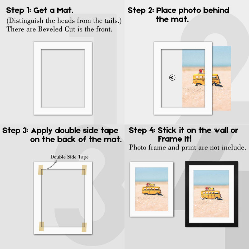 Golden State Art, Pack of 10, 16x20 for 12x16 Off White Color Picture Photo Mat -White-core, Acid-Free - Great for Frames, Artwork, Prints, Pictures