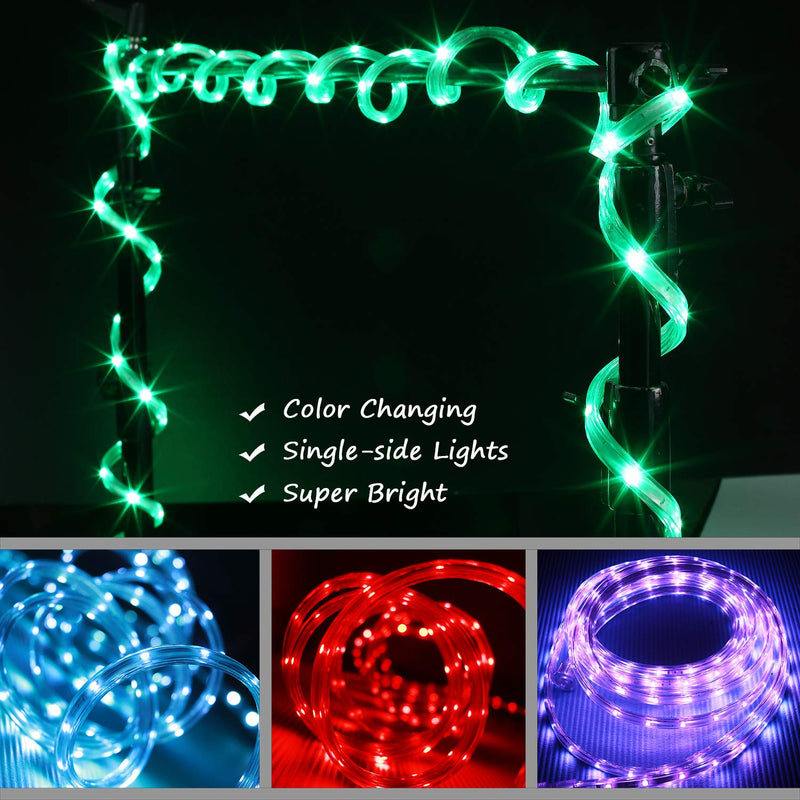 LED Rope Lights, 16.4ft Flat Flexible RGB Strip Light, Color Changing, Waterproof for Indoor Outdoor Use, Connectable Decorative Lighting, 8 Colors and Multiple Modes Rgb (Red, Green, Blue)