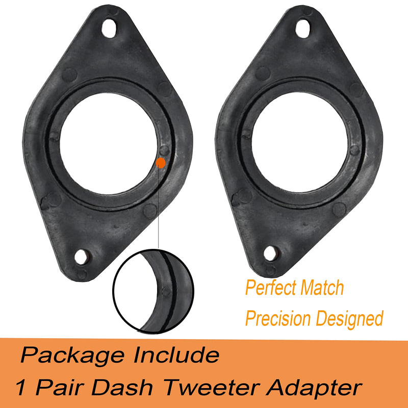 RED WOLF Front Center Dashboard Tweeter Speaker Adapter 1.5" Cutout Spacer Rings Install Replacement for Toyota 2002-2020, Subaru, Lexus 2010-2019
