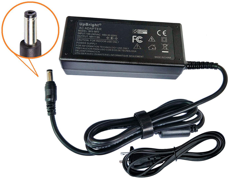 UpBright AC/DC Adapter Compatible with Yongnuo YN-168 YN-216 YN1410 YN-300 III YN-308 YN360 III YN600L II LED601 YN-608 5500K Pro LED Camera Studio Video Light YUO905 DC 8V-12V 5A Power Supply Cord