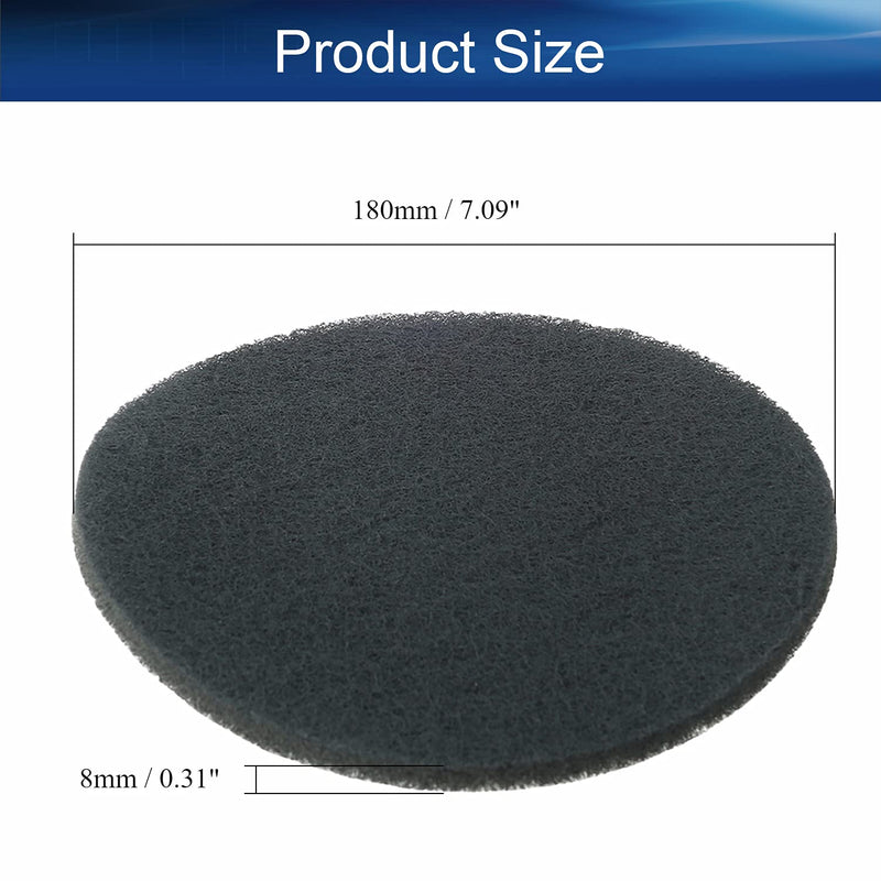 Auniwaig 1200-Grits 7 Inch Scrubber Scouring Pads Gray-Multipurpose, Drill Scuffing Disc Hoop and Loop Surface Conditioning Disc 6pcs 1200# 6pcs