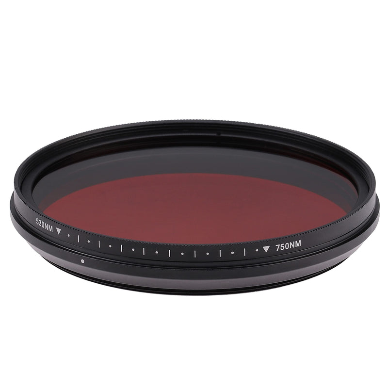 Fotga 77mm Six-in-One Adjustable Infrared IR Pass X-Ray Lens Filter 530nm to 650nm 680nm 720nm 750nm