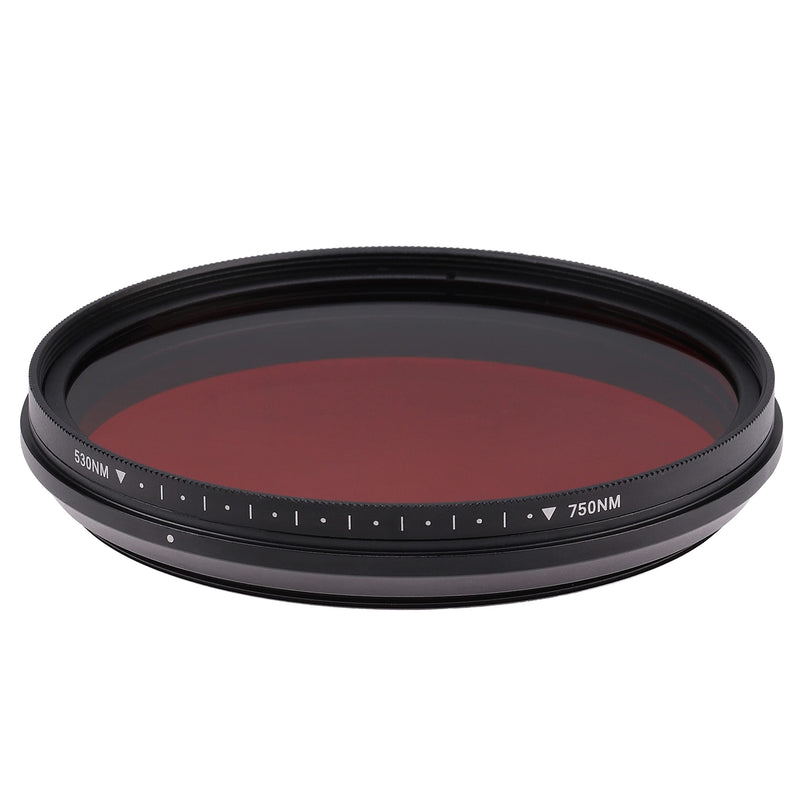 Fotga 52mm Six-in-One Adjustable Infrared IR Pass X-Ray Lens Filter 530nm to 650nm 680nm 720nm 750nm
