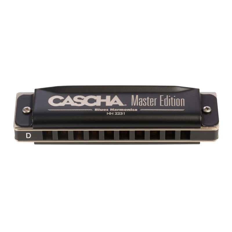 CASCHA Master Edition Blues Harmonica, high-quality harmonica in D-major with soft case and care cloth, blues organ