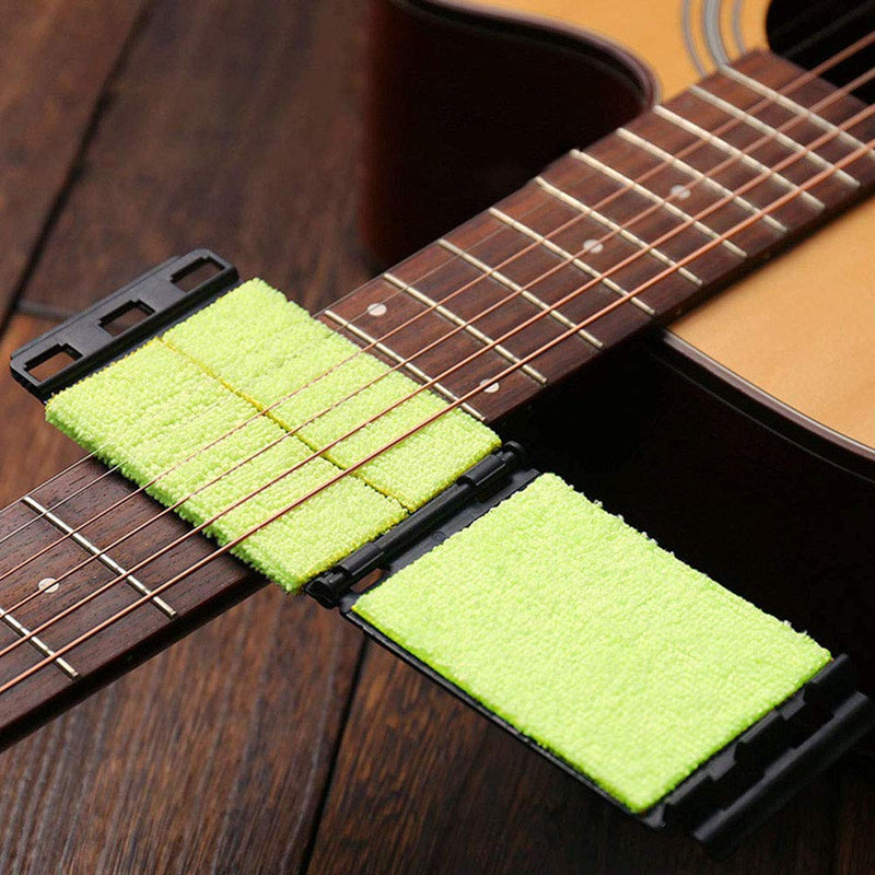 2PCS Guitar Fingerboard String Cleaner Maintaining Tool Instrument String Cleaner Maintenance Care for Guitar/Bass/Mandolin/Ukulele