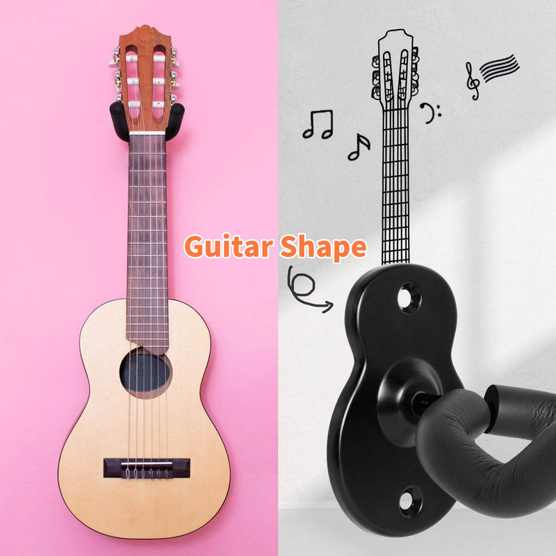 [AUSTRALIA] - Guitar Wall Mount Wall Hanger , Acoustic Guitar Wall Holders Hangers,2 Pack Electric Bass Guitar Hooks Ukulele Wall Stands for Home and Studio 